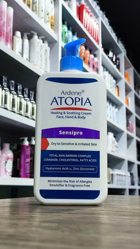 کرم مرطوبکننده و التیام بخش پوست های خشک و حساس SENSIPRO آردن آتوپیا مناسب دست و صورت و بدن حجم 500 میلیلیتر