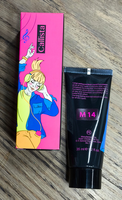 کرم پودر مایع کالیستا صورتی شماره M14 حجم 35میل
