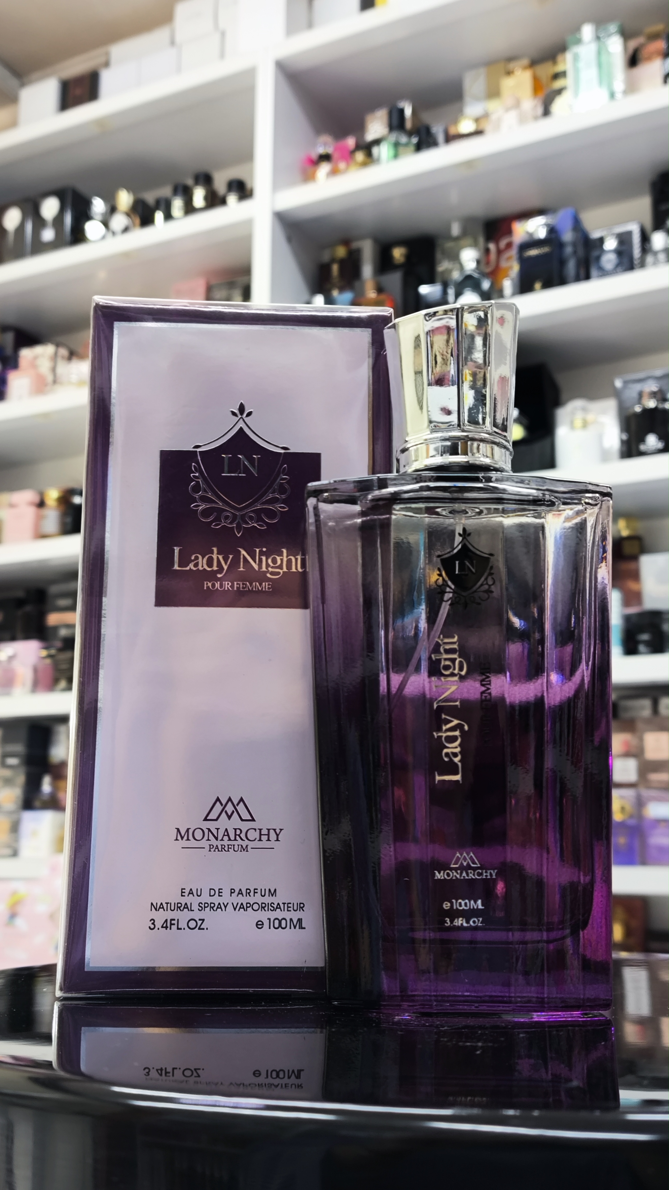 ادکلن موناریچی مدل لیدی نایت LADY NIGHT مشابه رایحه میدنایت رز حجم 100 میلی لیتر