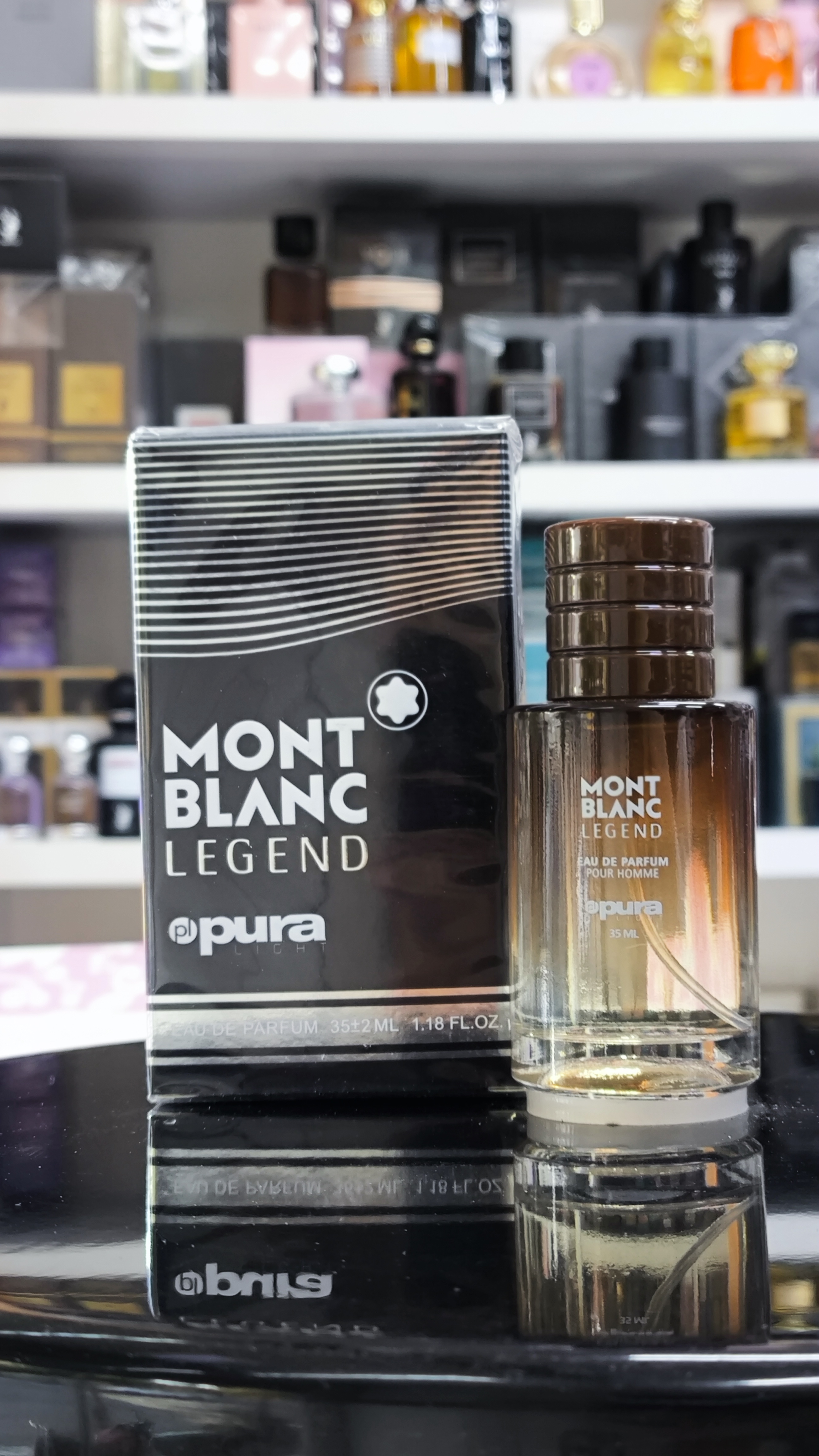 عطر مردانه پورا PURA رایحه مونت بلک لجند MONT BLACK LEGEND حجم 35 میلی لیتر