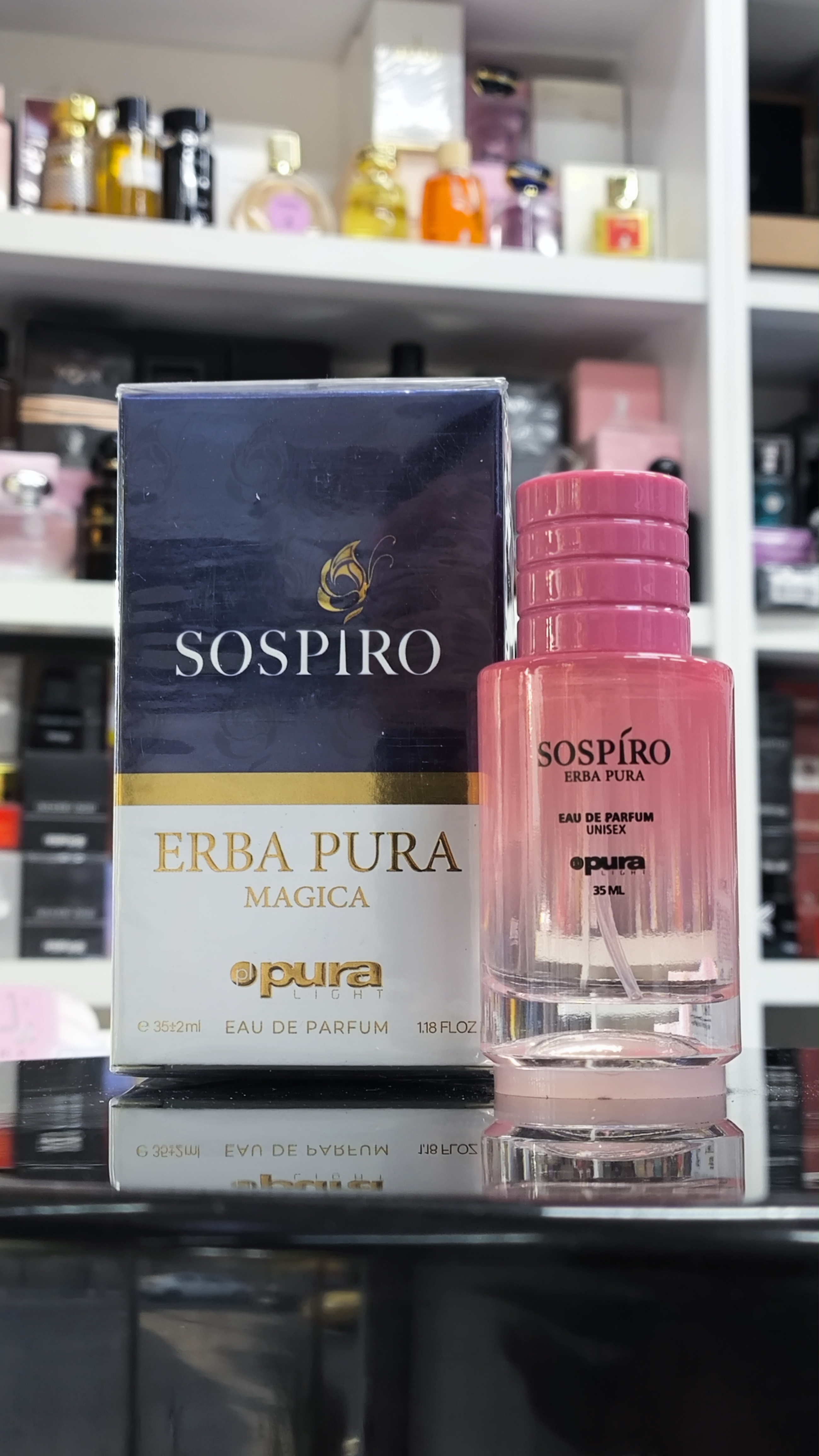 عطر زنانه و مردانه پورا PURA رایحه سوسپیرو اربا پورا SOSPIRI ERBA PURA حجم 35 میلی لیتر