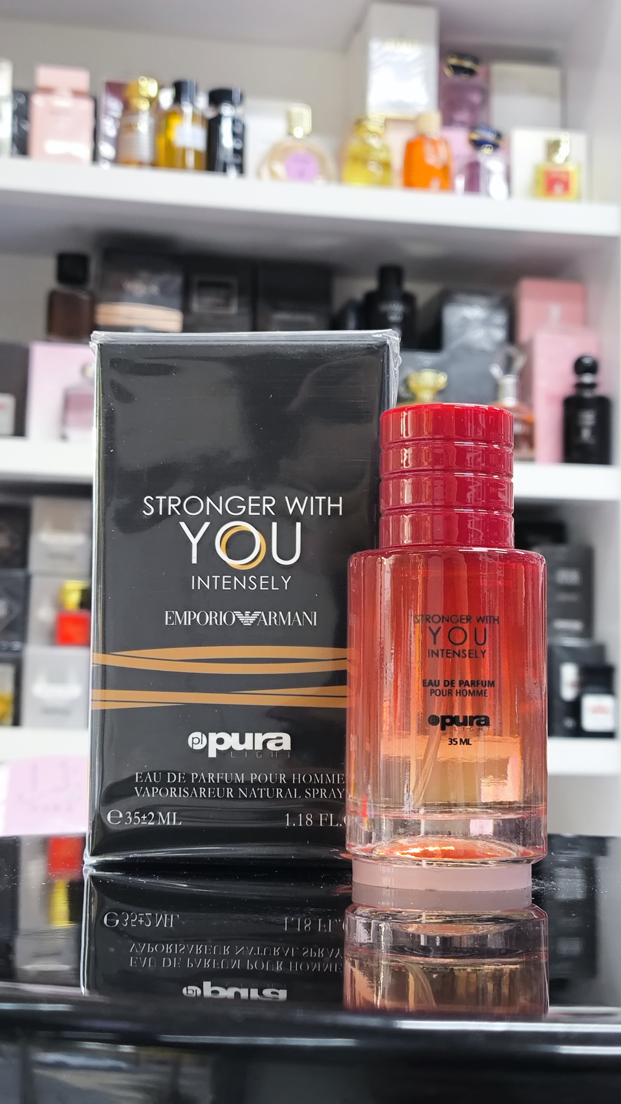 عطر مردانه پورا PUR رایحه استرانگر واید یو STRONGER WITH YOU حجم 35 میلی لیتر