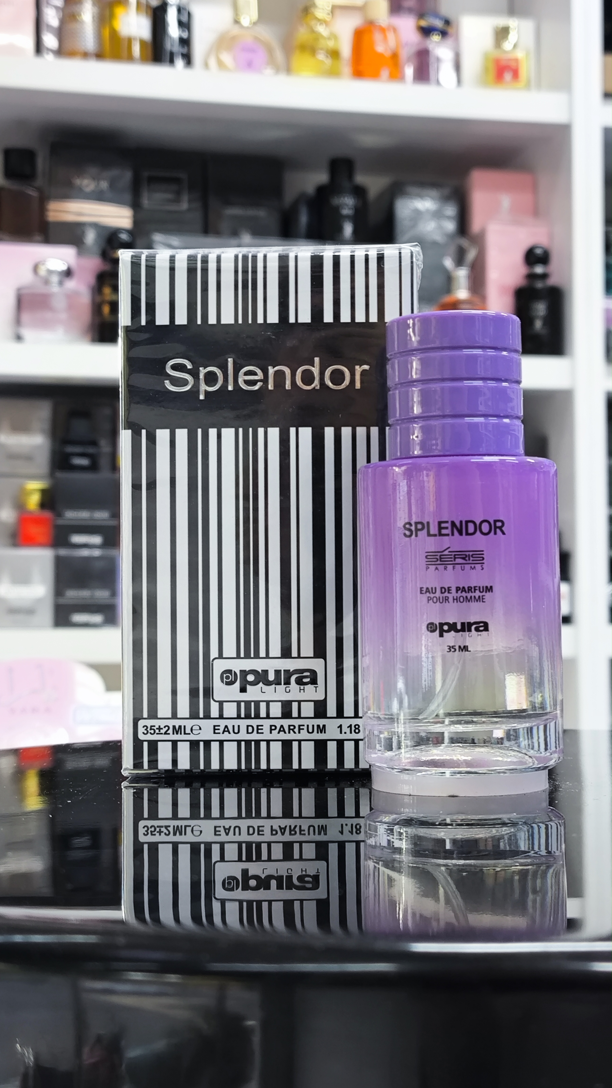عطر مردانه پورا PUR رایحه اسپلندر SPLENDOR حجم 35 میلی لیتر
