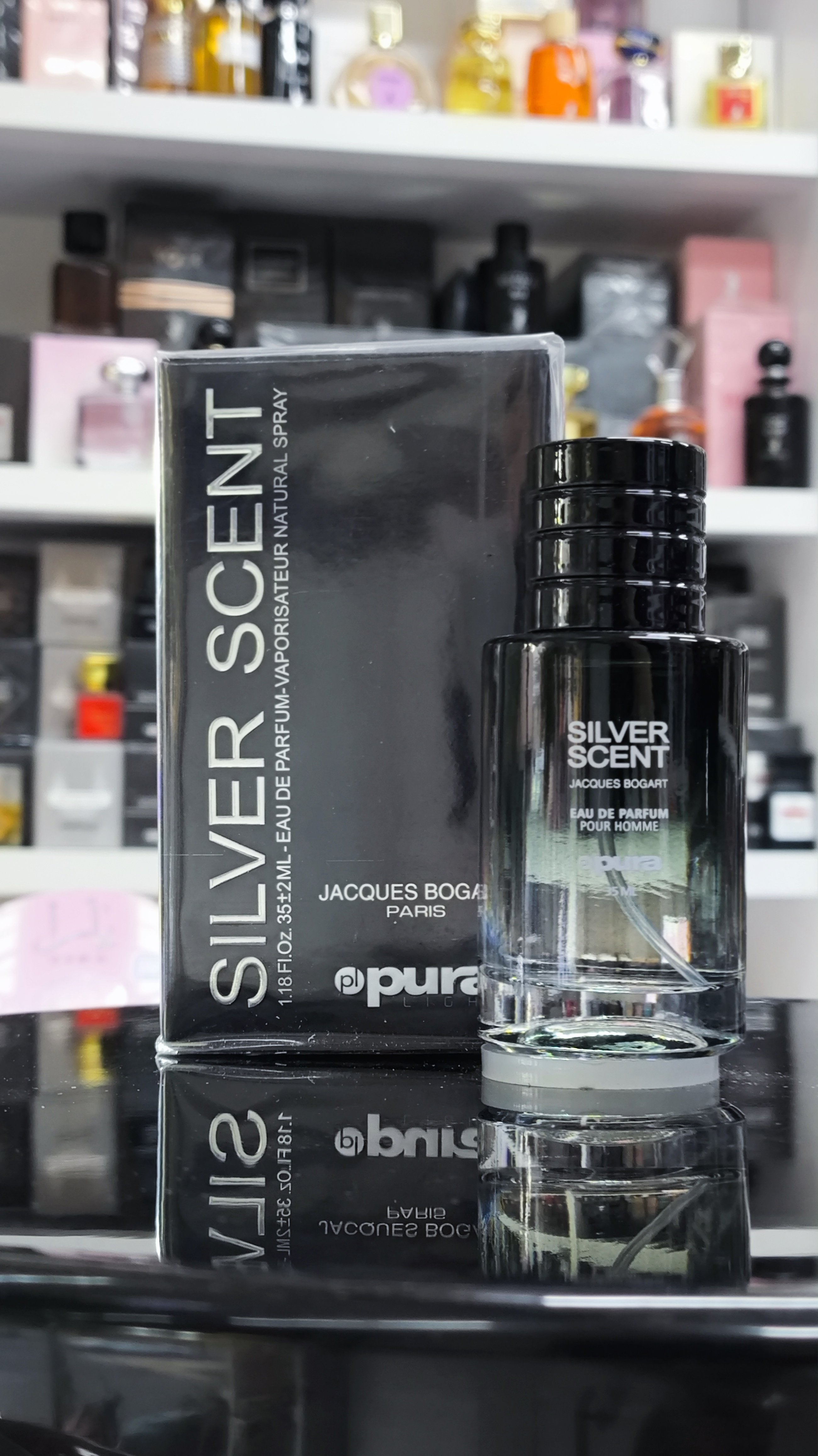 عطر مردانه پورا PUR رایحه سیلور سکنت SILVER SCENT  حجم 35 میلی لیتر