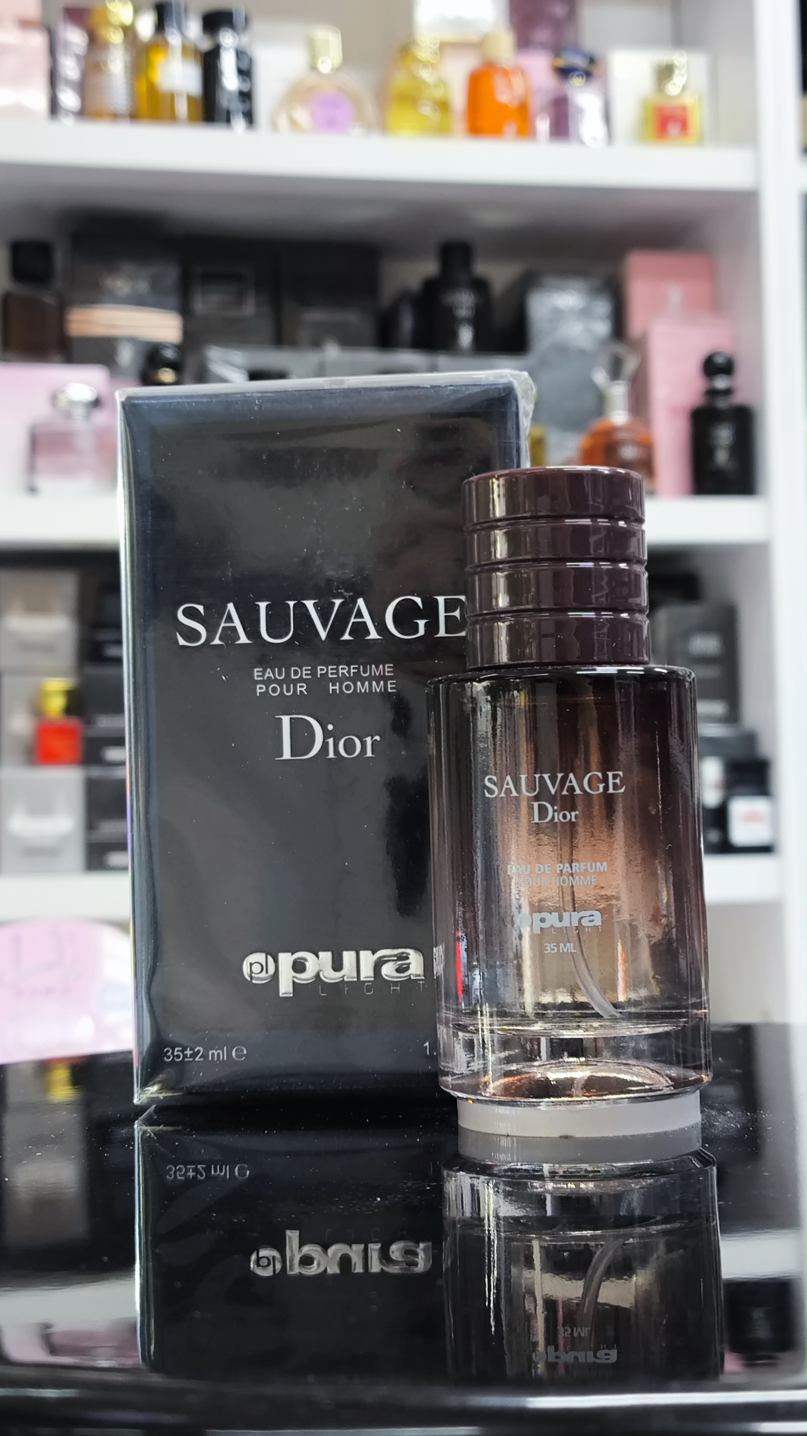 عطر مردانه پورا PURA رایحه ساواج دیور SAUVAGE DIOR حجم 35 میلی لیتر