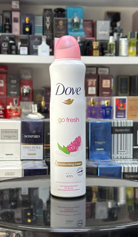 اسپری ضد تعریق داوو dove مدل go fresh رایحه انار و به لیمو حجم 250 میل 48 ساعته داو