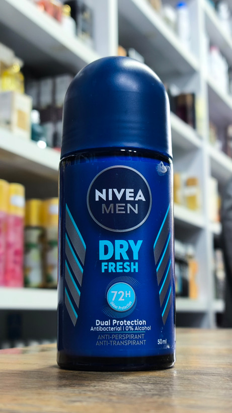 مام رول ضدتعریق مردانه 72ساعته نیوآ NIVEA مدل DRY FRESH حجم 50 میلی لیتر