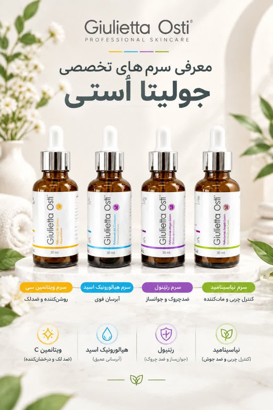 سرم آبرسان پوست جولیتا اُستی مدل هیالورونیک اسید مناسب برای انواع پوست حجم 30 میلی لیتر