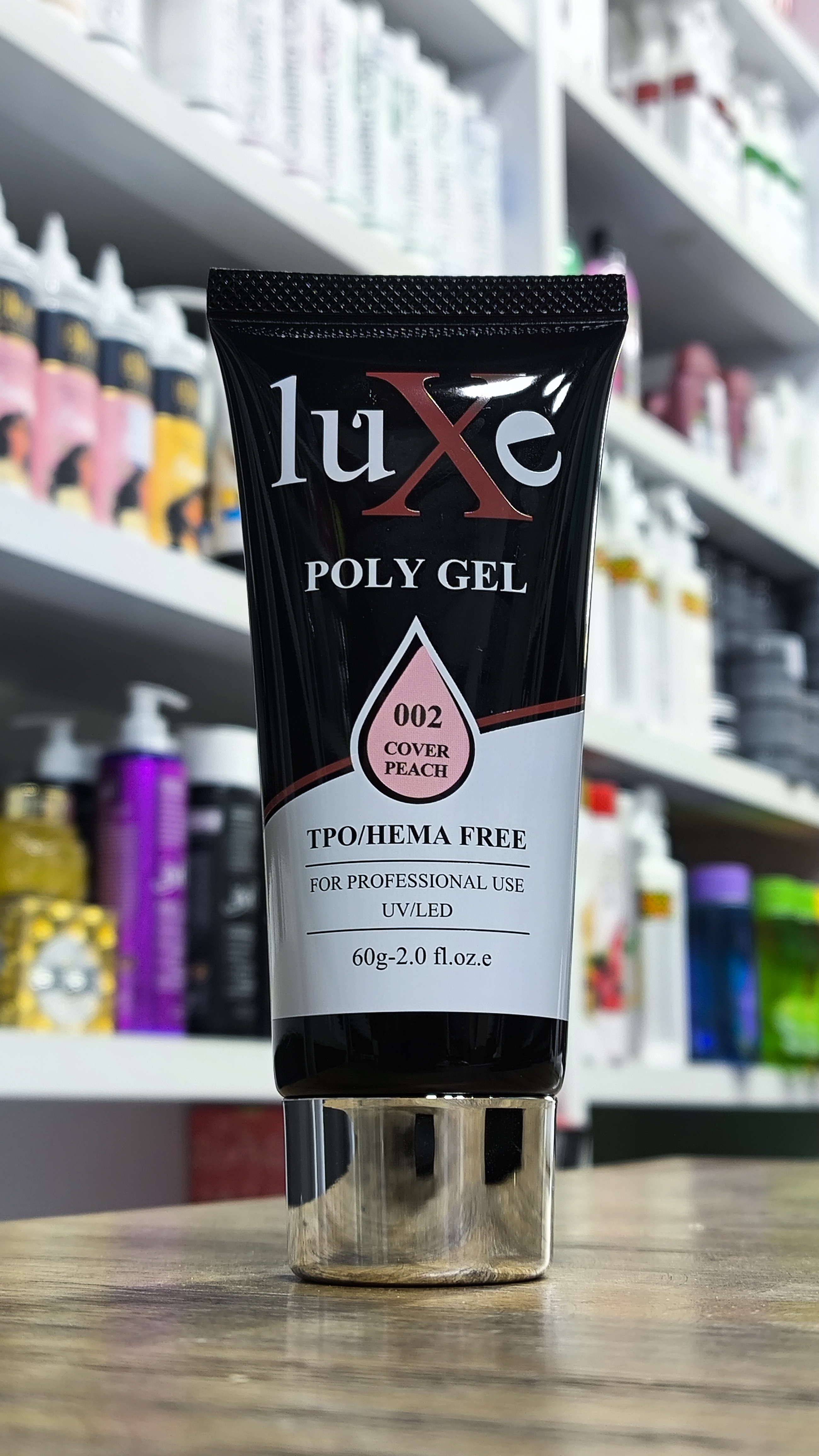 پلی ژل کاشت ناخن لوکس (Luxe) - شماره 002 کاور پیچ (60 گرمی)