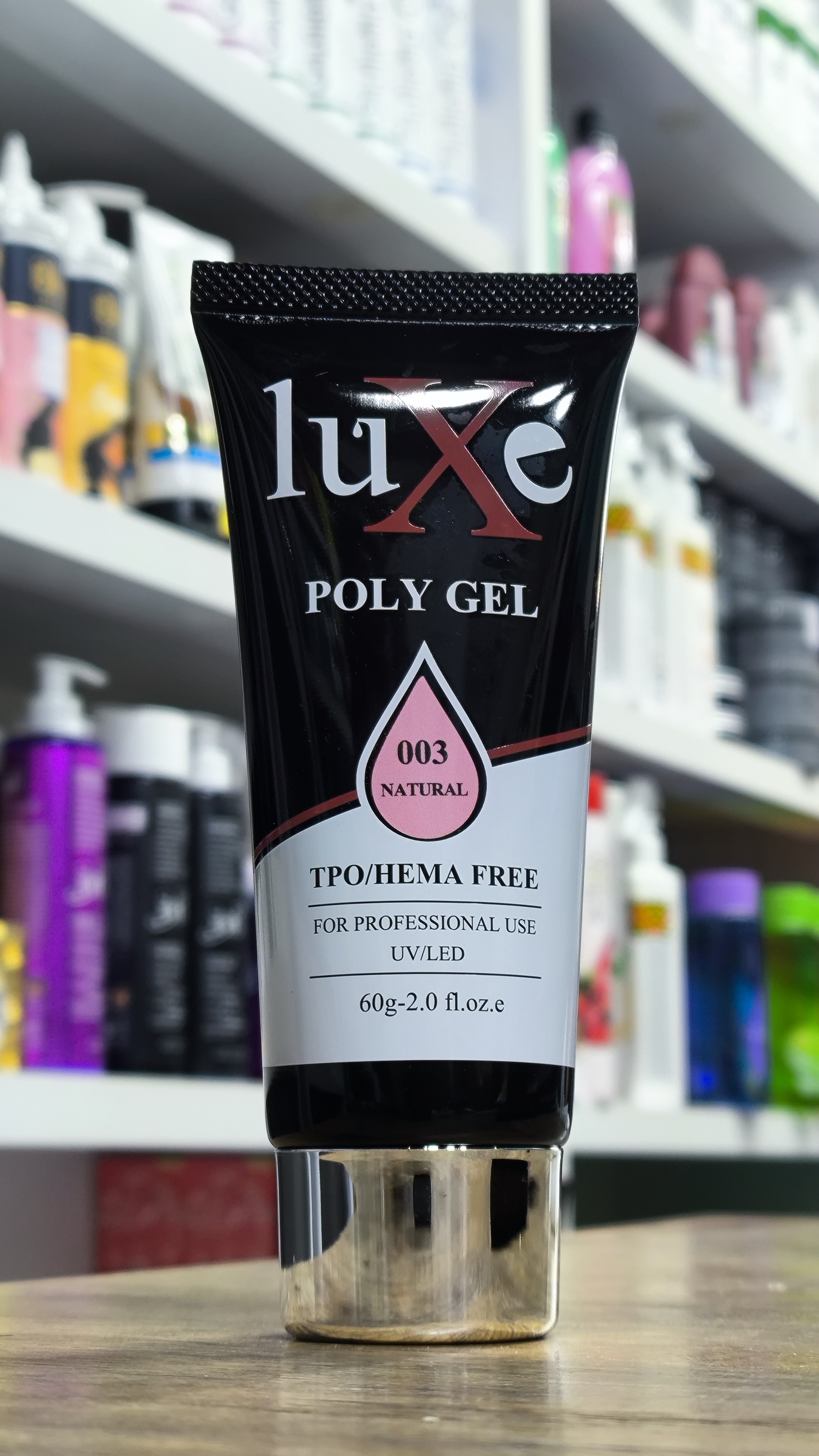 پلی ژل کاشت ناخن لوکس (Luxe) - شماره 003 نچرال (Natural / طبیعی) - 60 گرمی