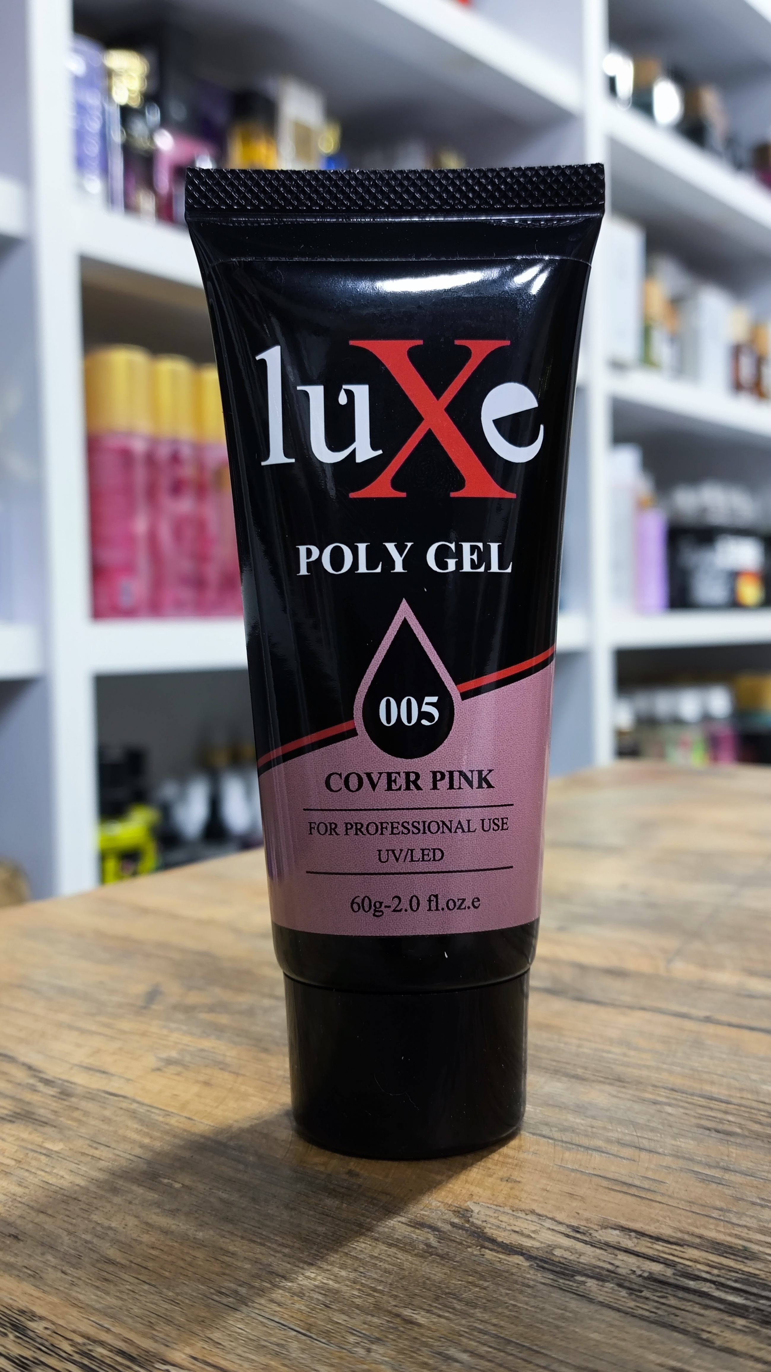 پلی ژل کاشت ناخن لوکس (Luxe) - شماره 005 کاور پینک (Cover Pink / صورتی پوششی) - 60 گرمی